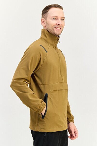 Under Armour Men Loose Fit Long Sleeve Half Zip Outdoor Sweatshirt, Brown