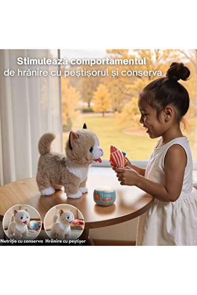 tumama Interactive Kitten Toy - Walks, Meows, Licks and Moves Head and Tail, Multiple Accessories