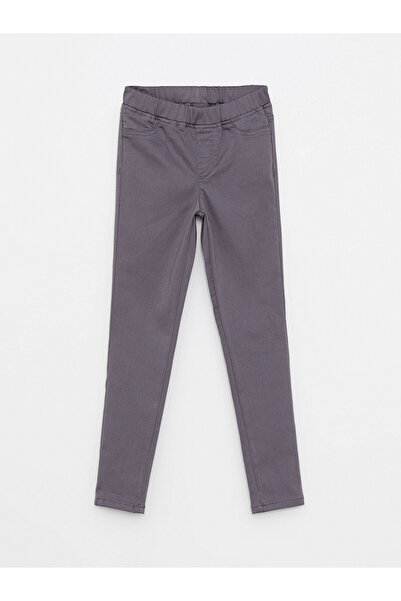 LC Waikiki Basic Gabardine Girl's Trousers with Elastic Waist