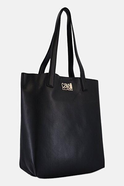 Cavalli Class Women Brand Logo Liria Shopper Bag, Black