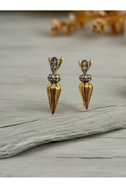 Bo Takı ve Aksesuar Brand Model Zircon Stone Earrings 4.5 cm
