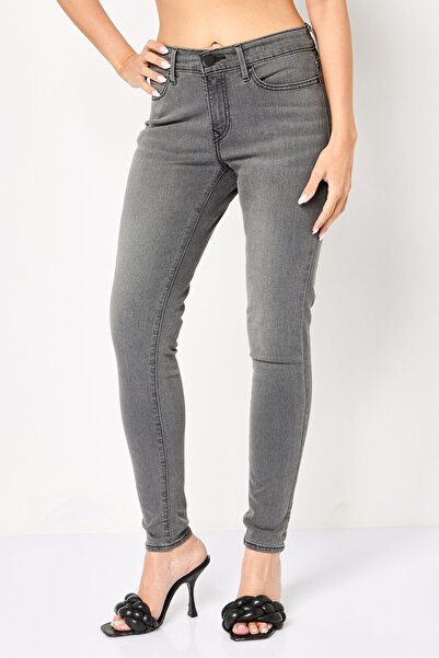 Levi's Women Super Skinny Fit Washed Stretchable Jeans, Grey