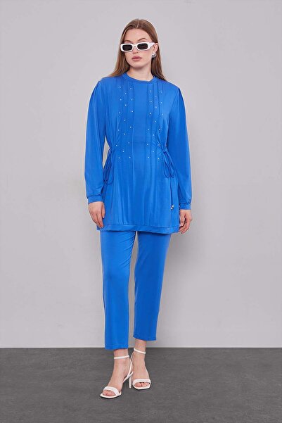 Levidor Cobalt Sports Suit with Tie Strings on the Sides