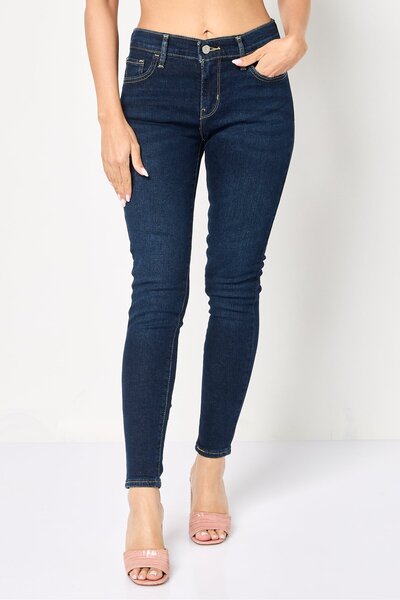 Levi's Women Super Skinny Fit Washed Stretchable Jeans, Indigo