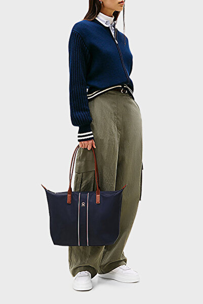 Tommy Hilfiger Tote Bag with Logo Shoulder Strap Bag Aw0Aw17706 0Gy