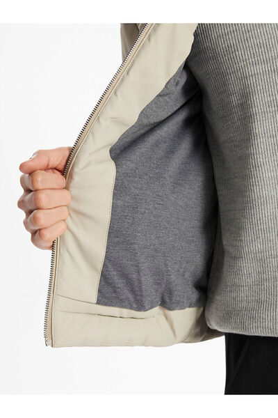 LC Waikiki Ανδρικό δερμάτινο παλτό με γιακά με λεπτή εφαρμογή