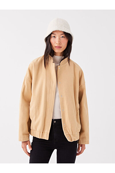 LC Waikiki Απλό μακρυμάνικο oversize γυναικείο κολεγιακό μπουφάν