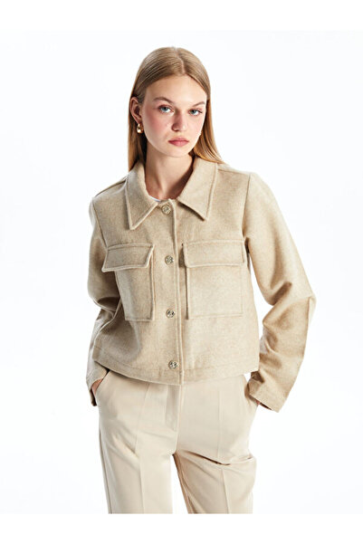 LC Waikiki Straight Long Sleeve Women's Stamp Jacket