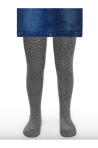 Civil Girls Stairs 2-12 Years Old Girls' Pantyhose - Gray 12-13 Years Old