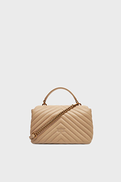 PİNKO Genuine Leather Detachable Chain Strap Bag with Logo Bag 100044 A0Gk C50Q