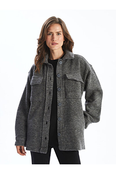 LC Waikiki Oversize Women's Stamp Shirt Jacket