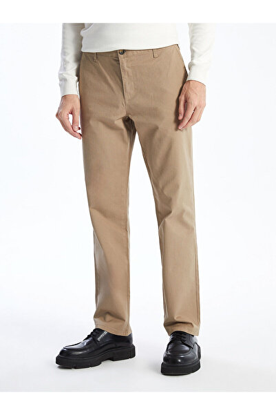 LC Waikiki Beige Standard Fit Gabardine Men's Chino Trousers