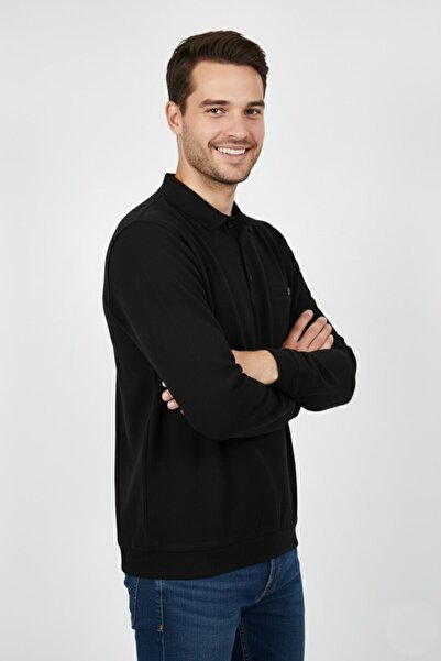 DYNAMO Ανδρικό φούτερ με λαιμόκοψη πόλο με τσέπες Σελανίκης Regular Fit BGL-ST04923