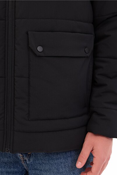 Kinetix ML ALGER COAT 5PR Palton scurt pentru bărbați, negru