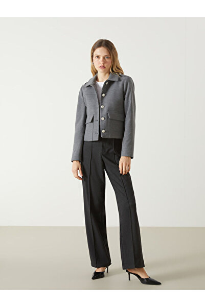 LC Waikiki Shirt Collar Suede Women's Jacket