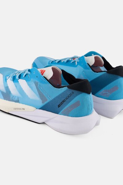 adidas Women Adizero Adios 8 M Lace Up Running Shoes, Light Blue