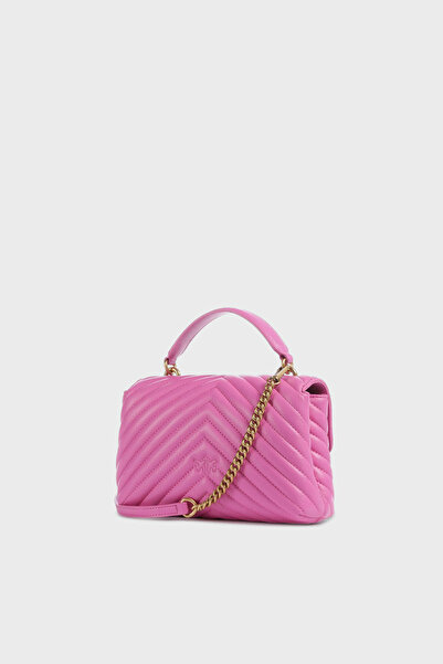 PİNKO Genuine Leather Detachable Chain Strap Bag with Logo Bag 100044 A0Gk P22Q