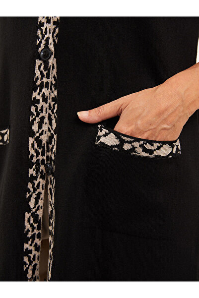 LC Waikiki Kadın V Yaka Desenli Kolsuz Triko Yelek