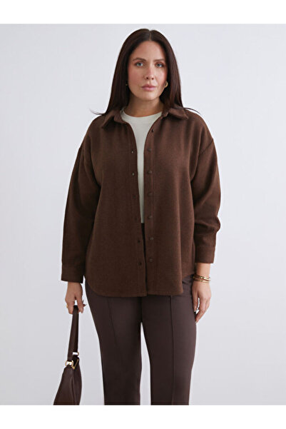 LC Waikiki supradimensionat Jachetă cămașă pentru femei Lumberjack