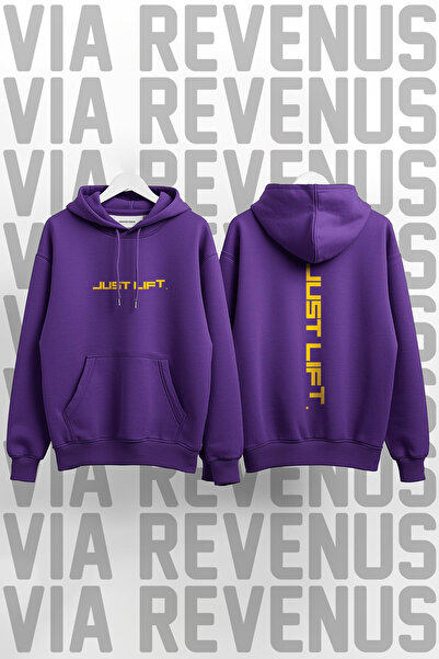 Vordevia Just Lift cu imprimeu bumbac 100% Calitate Premium cu glugă Swea tricou