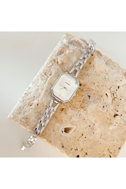 Vesce Atelier Angulaire Silver Watch White