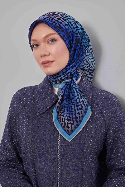 Levidor Seaweed Green Color Gradient Pattern Soft Scarf