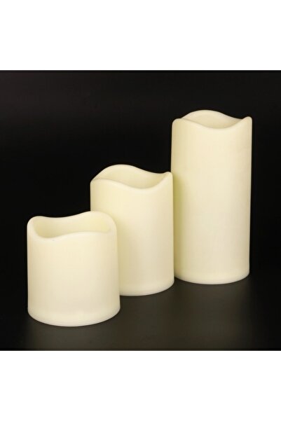 HALAMODO 3-Pack Pillar Flameless Candle Lamp Tropical Resistant Remote Control Beautiful Home Decor LED Light