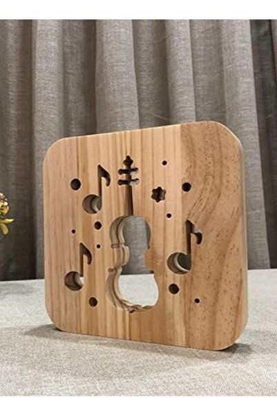 HALAMODO Night Light for Kids, Nursery Light for Baby, Bedroom Night Light, Wooden Guitar Shaped Desk Lamp