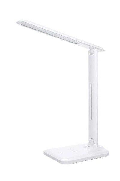 HALAMODO Wireless USB Charging Port Desk Lamp White