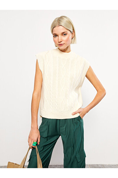 LC Waikiki Peak New Season Crew Neck Self Patterned Women's Sweater