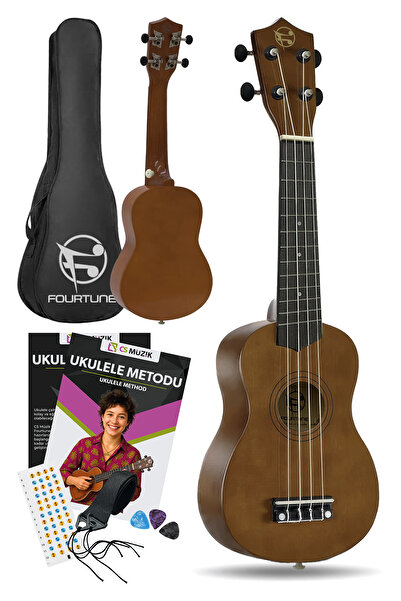 Fourtune Nova UKS-21MN Gül Ağacı Maun Soprano Ukulele (Eğitim Metodu Hediye)