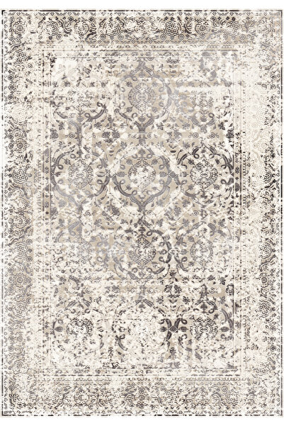 dekorug Pamuk Dokuma Taban Kaymaz Tüy Dökmeyen Vintage Halı Salon Halısı Mutf...