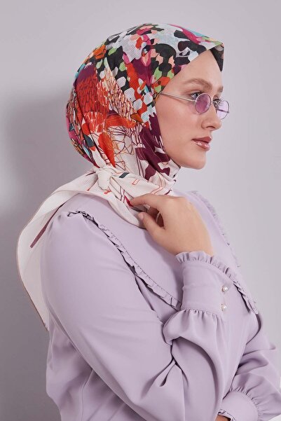 Levidor Powder Mixed Floral Pattern Cotton Scarf