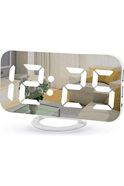 HALAMODO ساعة منبه رقمية متعددة الألوان، 6.2 × 7 × 3.1 سم