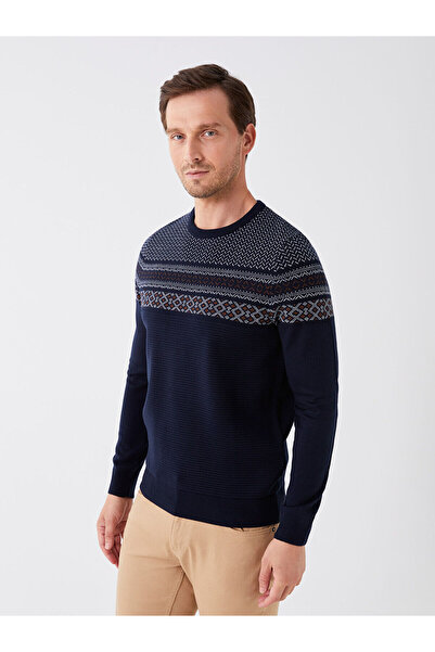 LC Waikiki Strickpullover für Herren – Langarm, Rundhalsausschnitt, gemustert