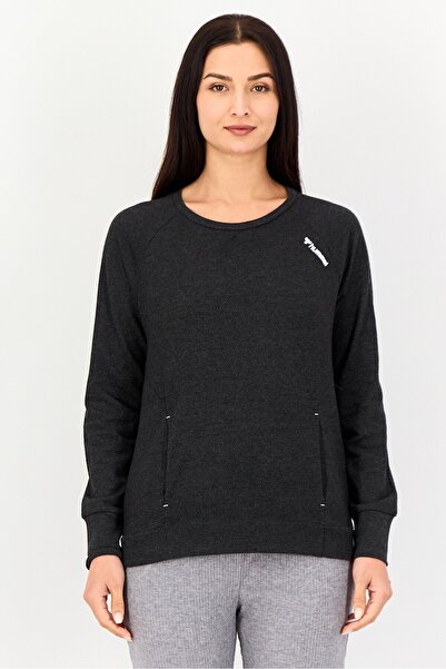 hummel Women Sportswear Fit Long Sleeve Outdoor Sweatshirt, Black
