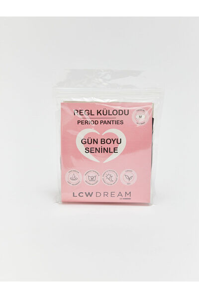 LC Waikiki Κλασικό εσώρουχο στήριξης εμμήνου ρύσης με λεπτομέρεια από δαντέλα ψηλόμεσης νέας σεζόν Azestrend