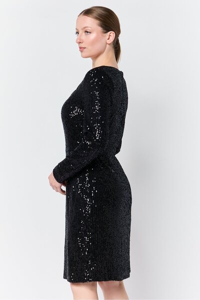 NANETTE LEPORE Women Metallic Midi Dress, Black