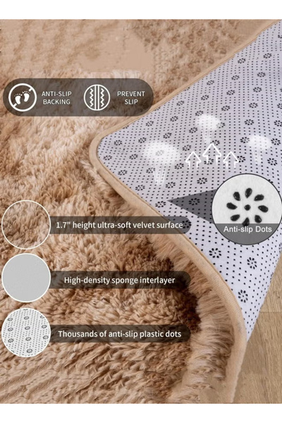 Generic Modern carpet with soft plush texture, suitable for living room, bedroom, and children's room