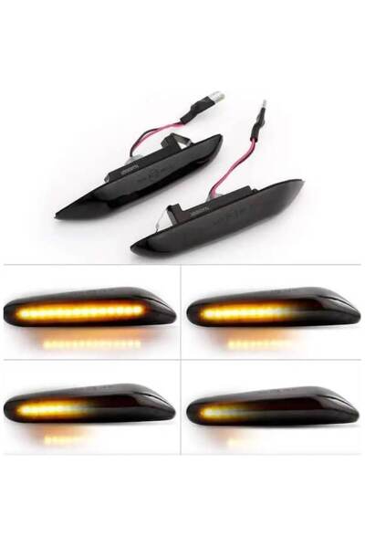 lumixauto Set of 2 Sequential Dynamic Wing Turn Signal Lights for BMW