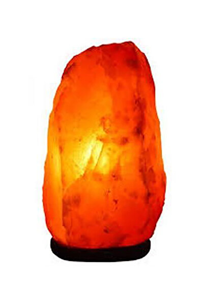HALAMODO 18 x 8cm Orange Himalayan Rock Salt Table Lamp in Yellow and White