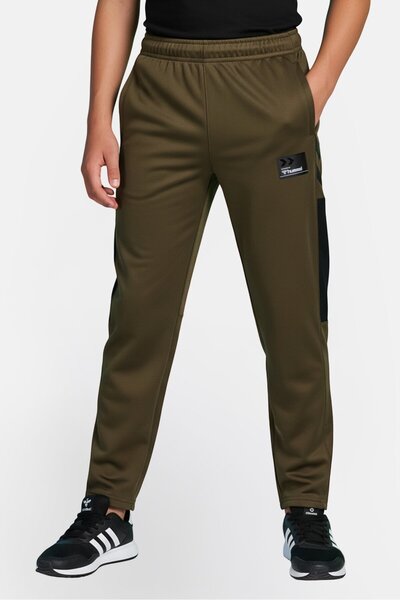 hummel Kids Boy Sportswear Fit Training Track Pants, Dark Olive