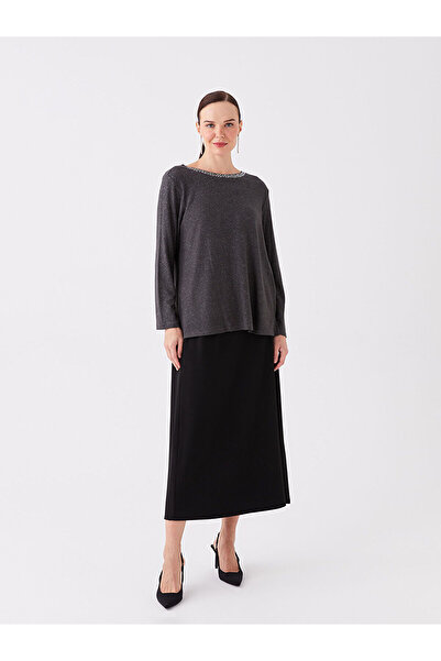 LC Waikiki Nyomtatott női szoknya elasztikus derékkal