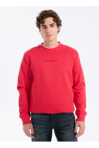 Lee Cooper Round Neck Red Men's Sweatshirt 261 Lcm 241058 Noahes Red
