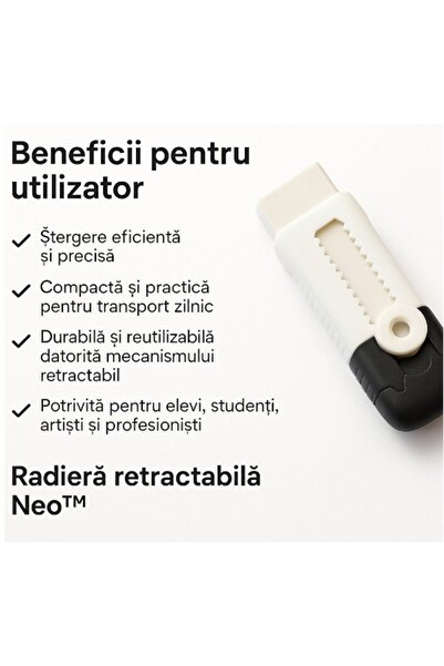 NEO ™ Endless-Tip Pencil with Retractable Eraser, Multifunctional, Durable, Silver