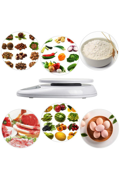 G Glixicom Digital Kitchen Scale with Graduated Bowl 800 ml Maximum Weight 5 Kg 3 Units of Measurement