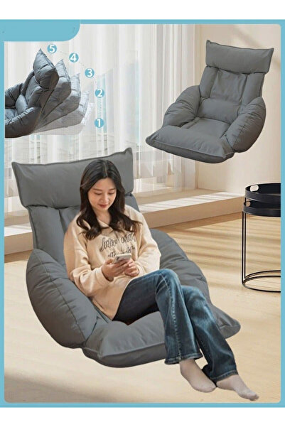 Generic Folding Floor Chair Padded Lazy Sofa Couch Lounge Cushion Adjustable Backrest Portable Floor Chair