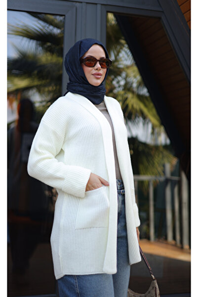 NEW DAĞ Basic Textured Knit Cardigan