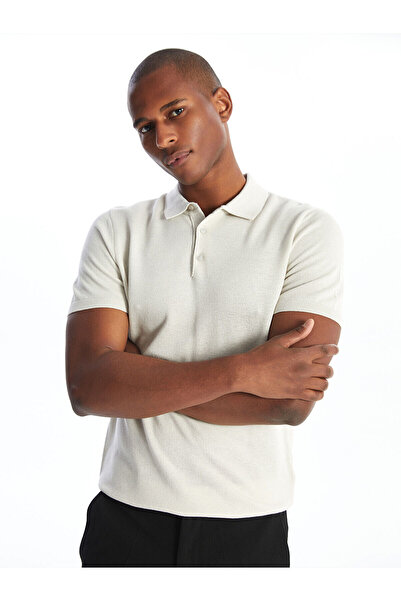 LC Waikiki Ανδρικό πλεκτό πουλόβερ με κοντομάνικο λαιμό πόλο