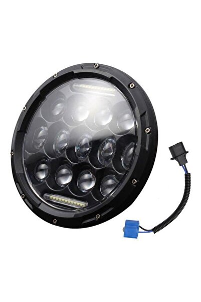 HALAMODO 7-Inch Waterproof Round Shaped LED Front Headlight For Jeep Wrangler JK LJ
